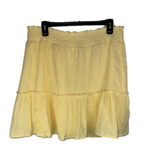 C&C California Yellow Tiered Cover up Skirt NWT